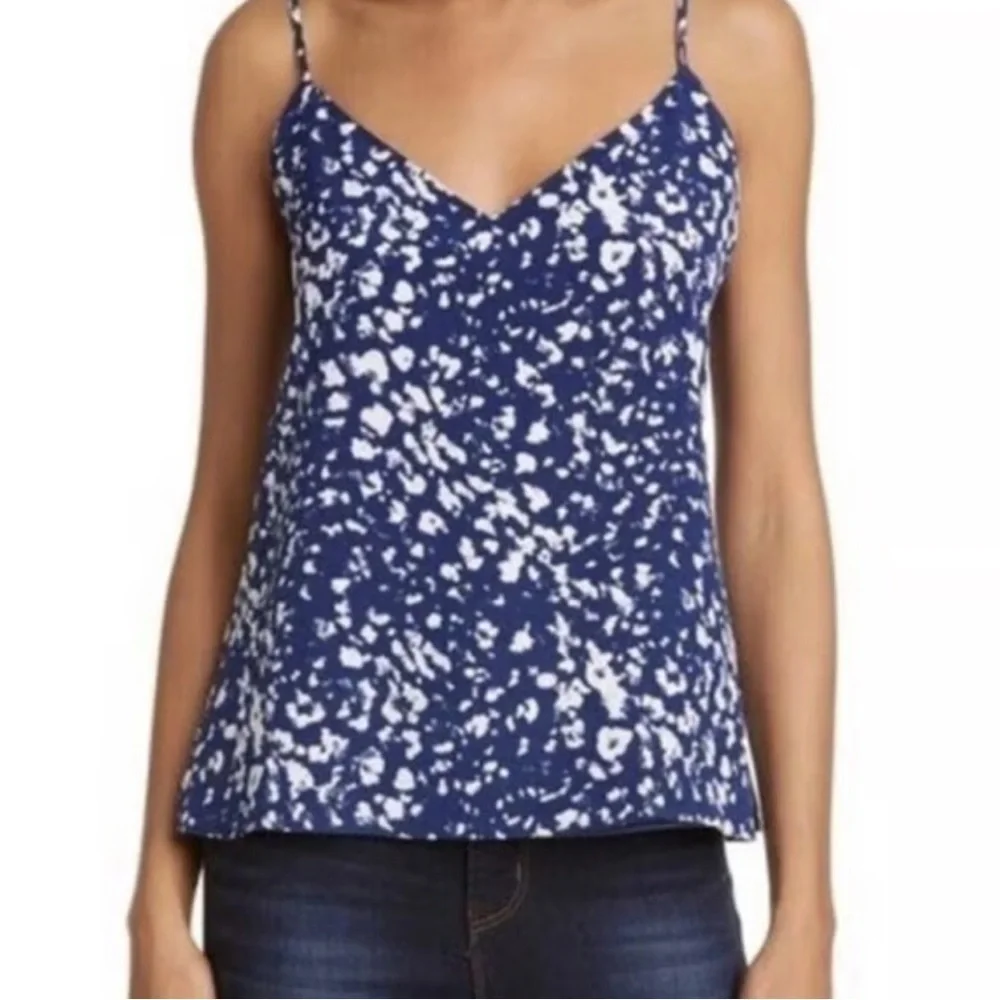 L'Agence Top Womens Jane Silk Camisole Tank VNeck Spaghetti Strap Satin Large - Picture 2 of 11